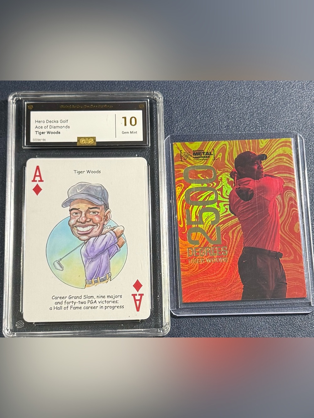 Tiger woods mint 10 plus one other card